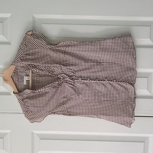 Brown and white Banana Republic blouse